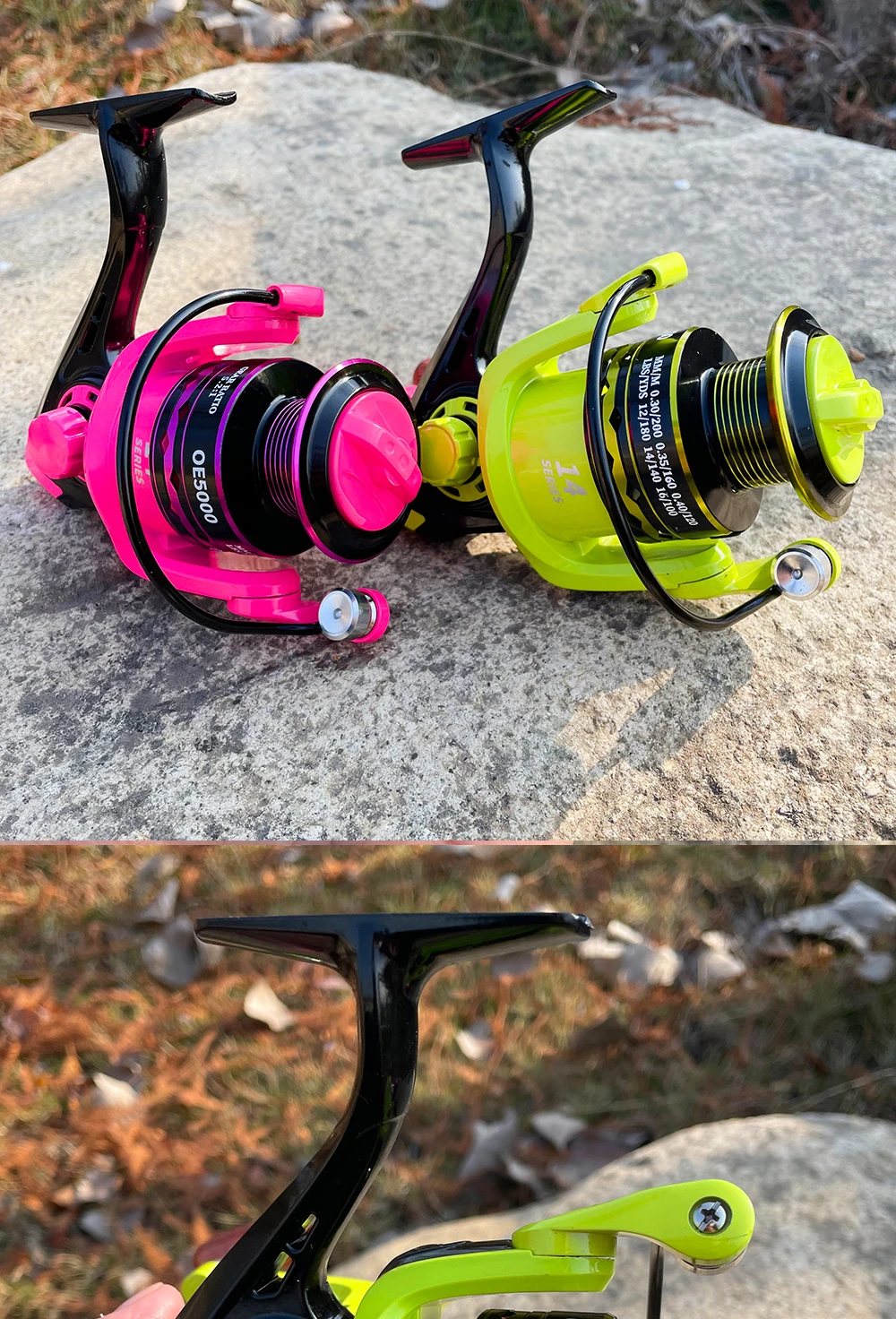 Experimente la emoción de la pesca con vibrantes carretes de alto rendimiento