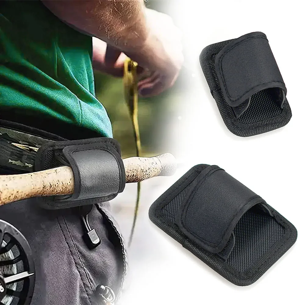 Correa de cinturón ajustable, soporte para caña de pescar con mosca para fundición, herramientas de aparejos de pesca con señuelo al aire libre con función de sujeción de caña - imagen 2