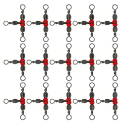 Conector de aparejos de pesca de 3 vías, aparejos de pesca giratorios, barril de línea cruzada, giratorios de línea cruzada Triple para pesca