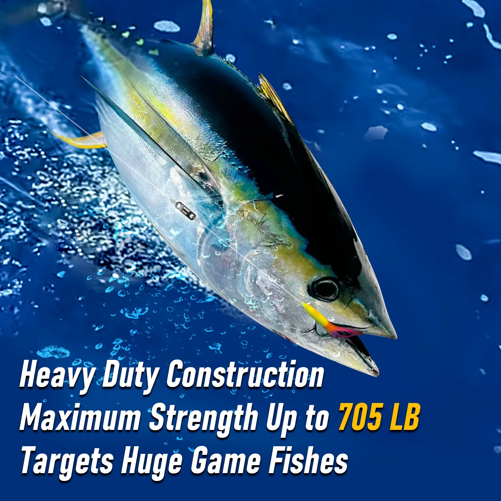 Rodamiento de bolas giratorio para pesca de mar, Conector de acero inoxidable para agua salada, juego grande, 10 piezas, 190lb-705lb - imagen 4