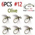 6PCS Olive Size 12