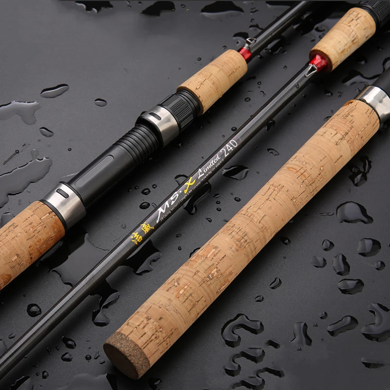 M-caña de pescar con mango de corcho extendido, caña de pescar de fundición giratoria, fuerte fuerza de cintura, accesorios de Pesca - imagen 3