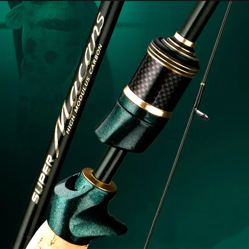 Caña de pescar giratoria de carbono fundido, 4-5 secciones, 1,8 m/2,1 m/2,4 m, caña de viaje portátil, caña de pescar giratoria, equipo de pesca - imagen 5