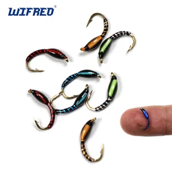 Wifreo Moscas trucha midge #12 #14 #16 rojo verde azul