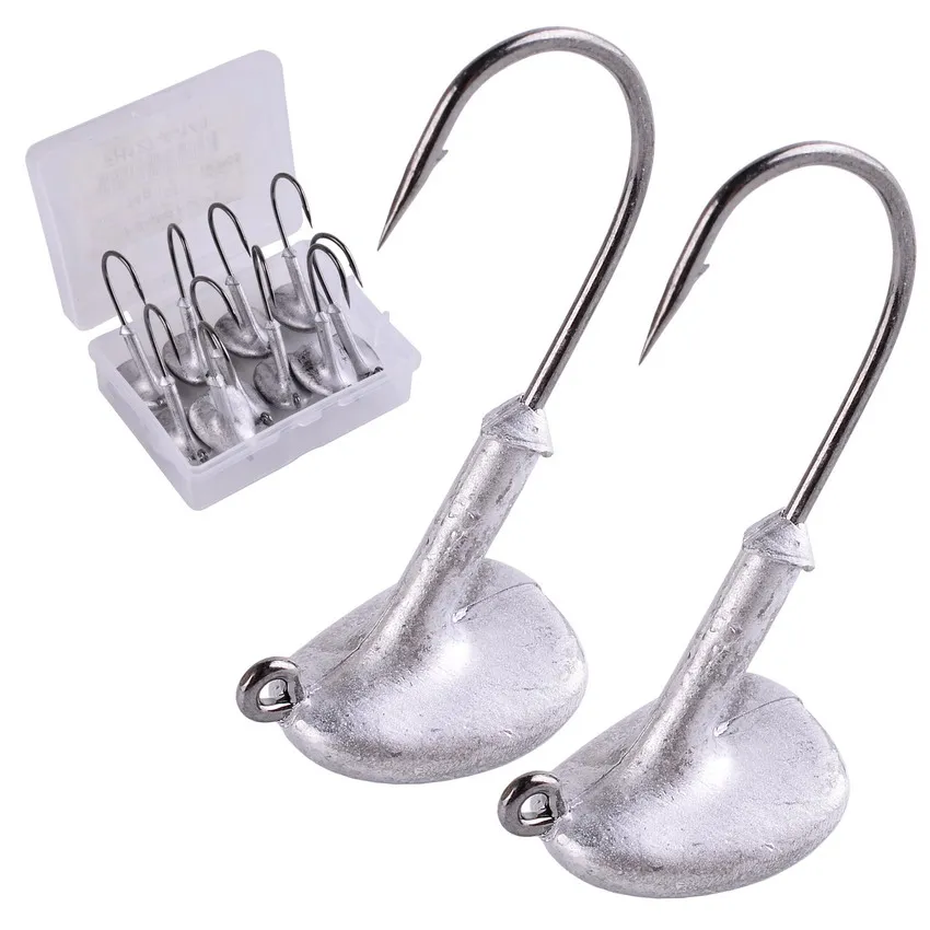 Anzuelos de pesca con cabeza plomada, 10 unidades/caja, 2,5g, 3,5g, 5g, 7g, 10g - imagen 4