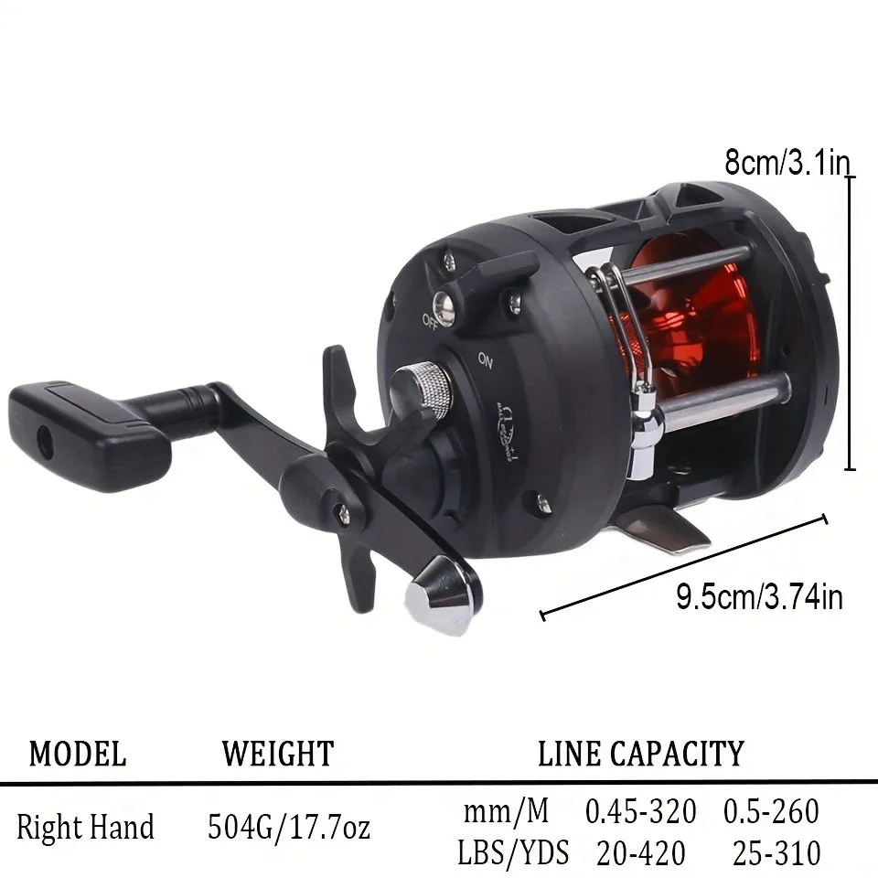 Carrete de pesca con sistema de arrastre de carbonita, marco ligero resistente a la corrosión, carrete de Baitcasting - imagen 4