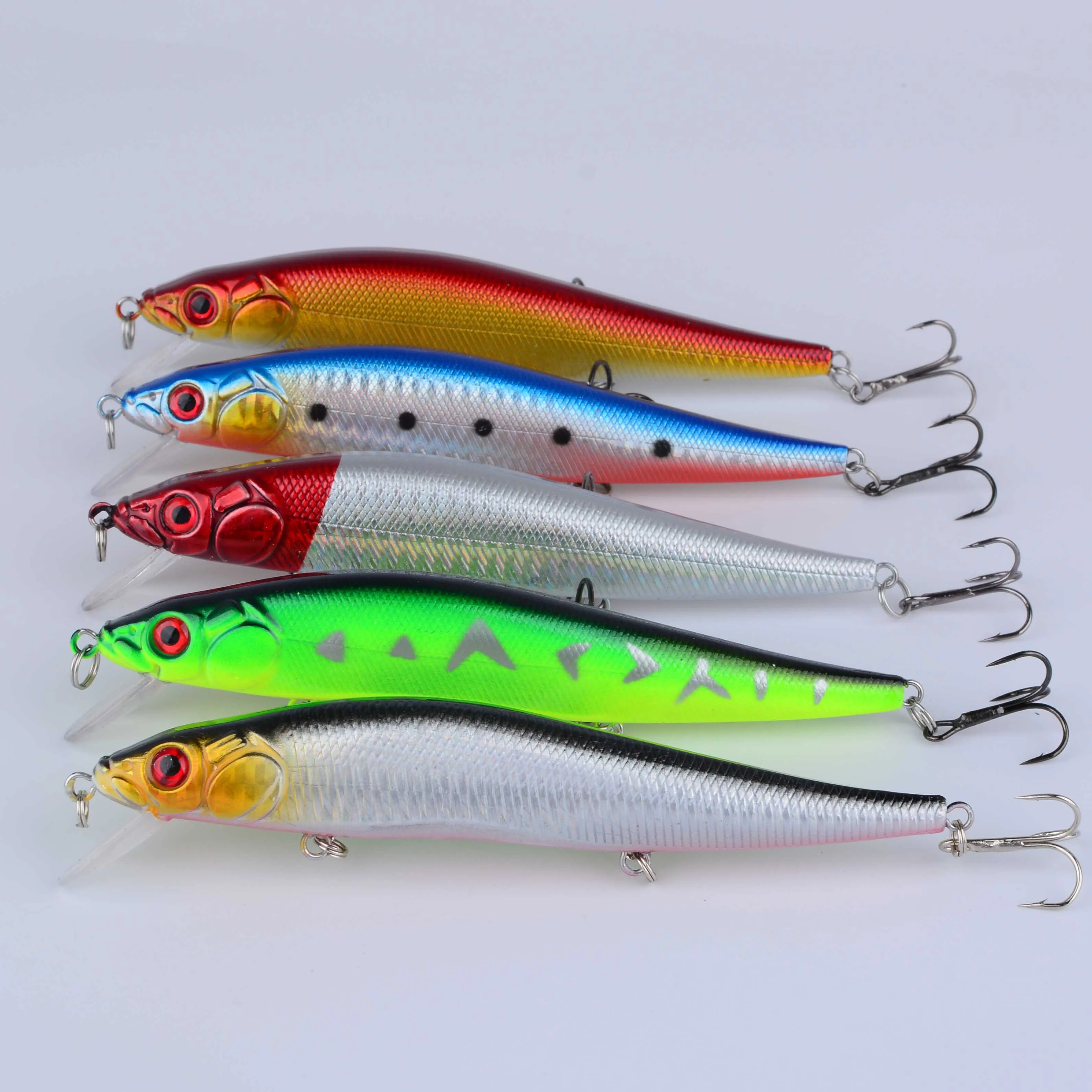Minnow Crankbait con ojos 3D, natación para perca, lucio y carpa - imagen 5