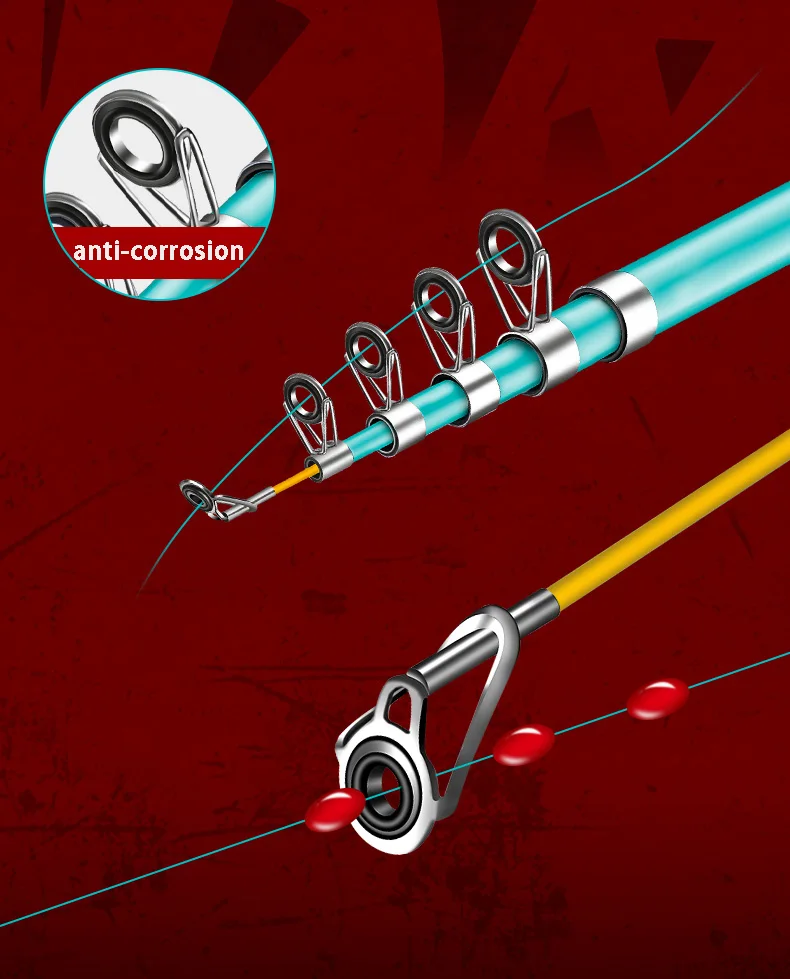 Experimente la pesca sin costuras con nuestra vara duradera resistente a la corrosión