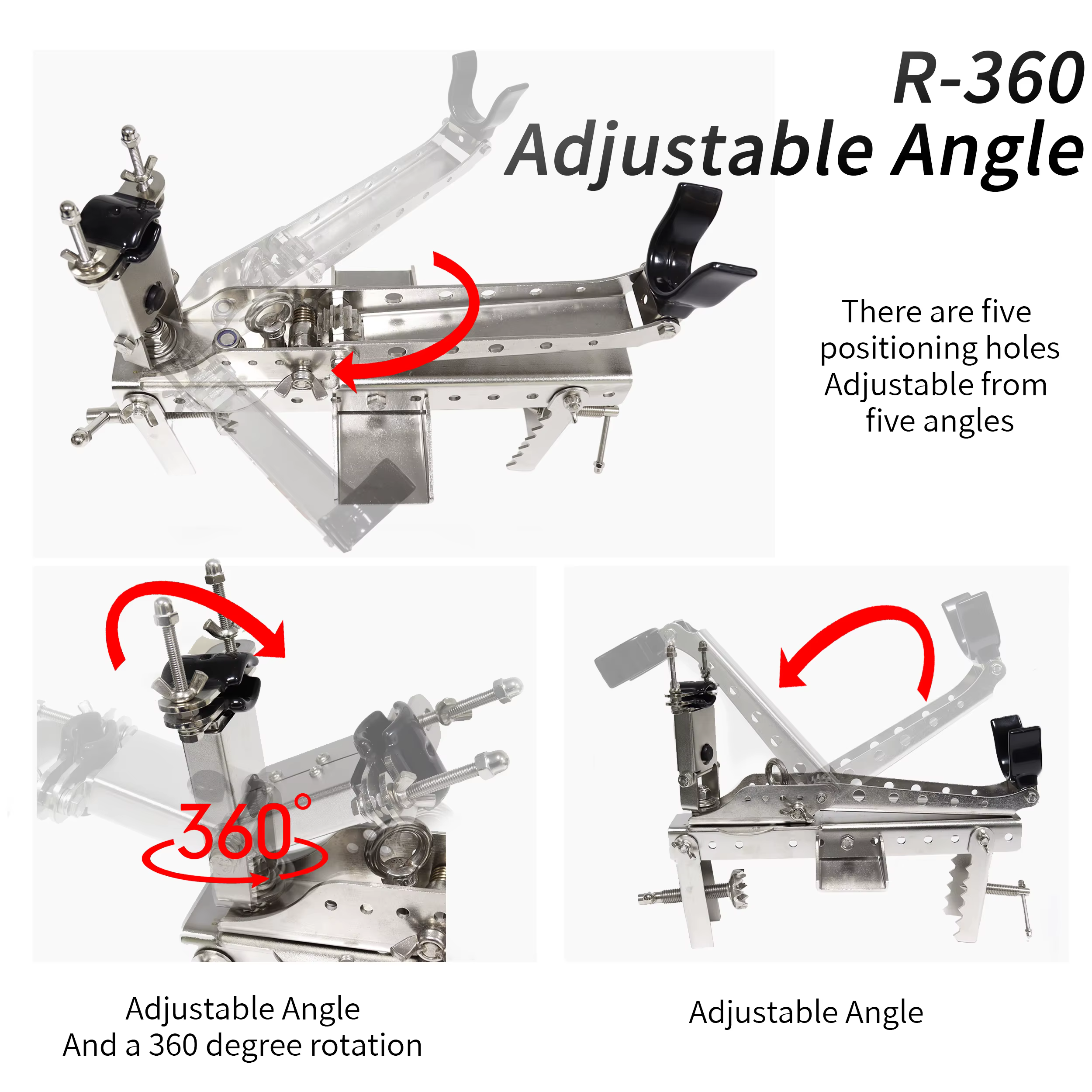 Soporte para caña de pescar de aguas profundas, soporte de gran tamaño, acero inoxidable 304, ajustable, soporte para caña de pescar en barco oceánico, aparejos de herramientas - imagen 5