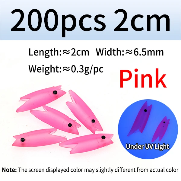 200pcs pink 2cm