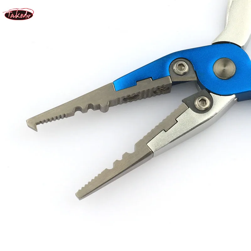 TAKEDO MY15 13CM alicates de pesca de aleación de aluminio dispositivo de desacoplamiento multifuncional corte sedal herramienta de pesca todo para pescar - imagen 3