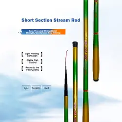Caña ultraligera portátil mini de bolsillo fibra de carbono duro