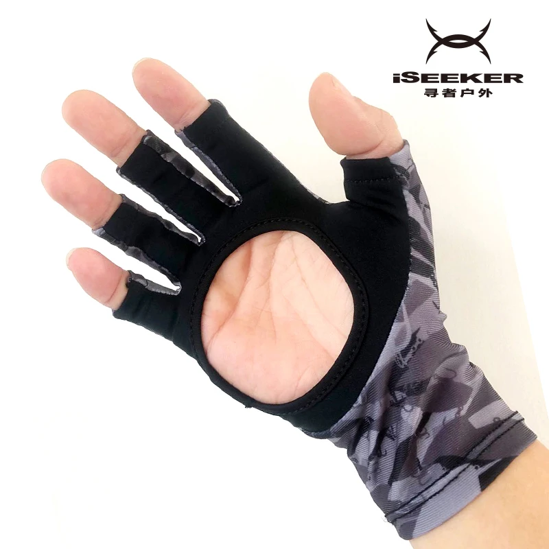 ISeeker Outdoor Lake Warrior Series Guantes de pesca Protector solar de secado rápido Cómodo y transpirable Pesca en carretera Subcamouflag - imagen 3