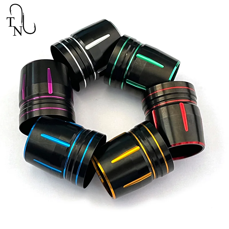 Piezas de aluminio TN98 para caña de pescar, accesorio de reparación de poste, 2 piezas, compatible con asiento de carrete LGS - imagen 4