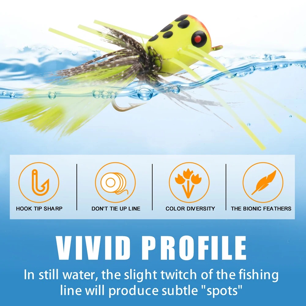 Poppers de pesca con mosca, Señuelos de Pesca Topwater, lubina, Bluegill, trucha, salmón, espuma Popper, moscas de pesca con mosca, 12 piezas, 36 piezas - imagen 5