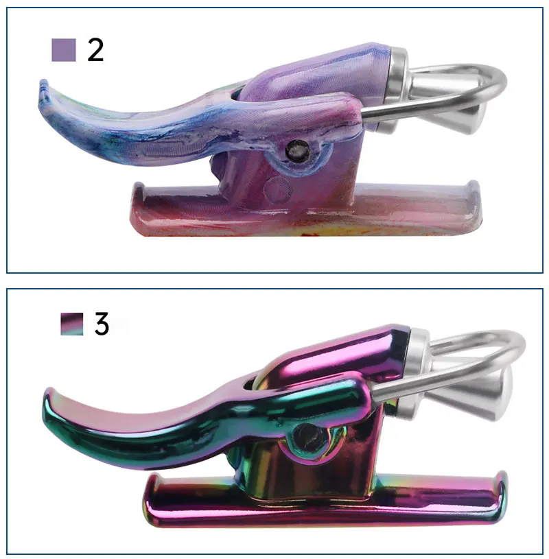 Clips de esquí coloridos diseñados para un archivo adjunto seguro