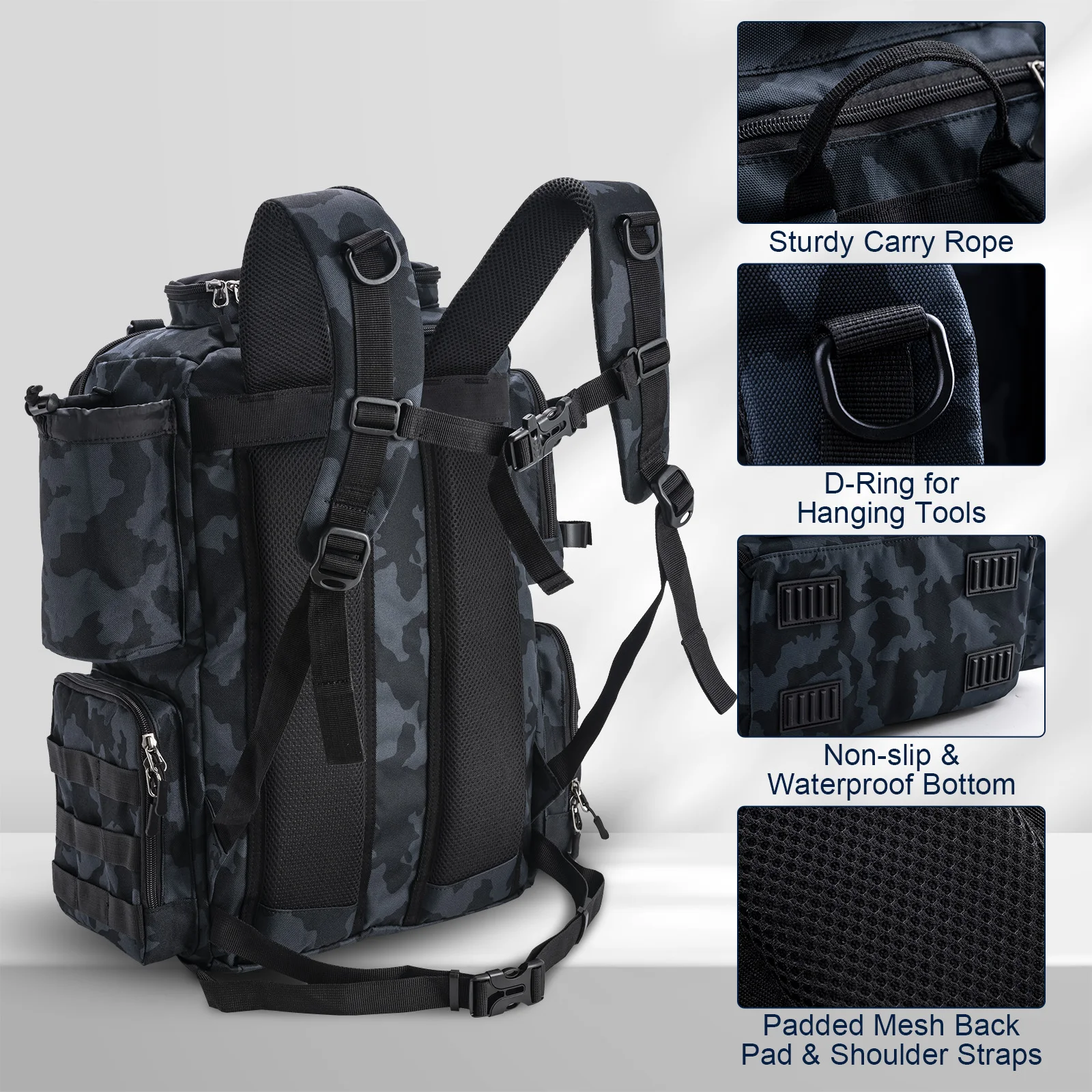 Mochila táctica Goture para pesca y exteriores resistente al agua - imagen 4