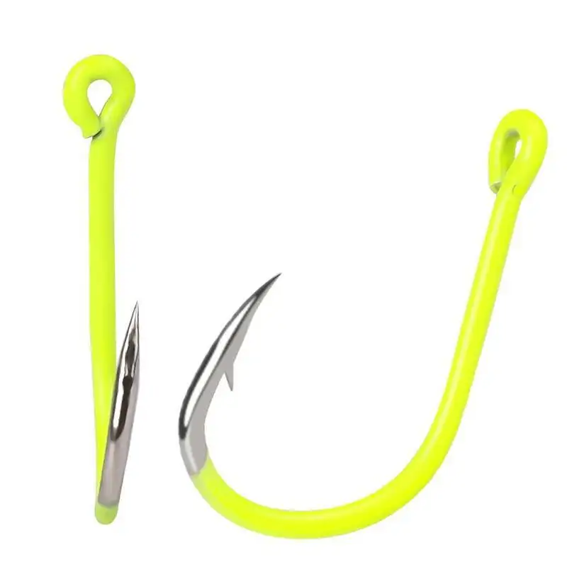 Juego de pesca pico torcido con anzuelo de pesca con púas anzuelo de pesca de acero rico en carbono accesorios para equipos de pesca de mar herramientas 100 Uds - imagen 4