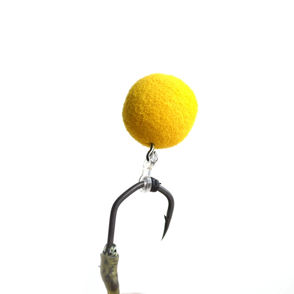Pinchos de Metal para cebo, accesorios de pesca de carpa, pasador de Boilies con topes transparentes, aparejo de pelo de goma para maíz Ronnie, 10 unidades - imagen 4