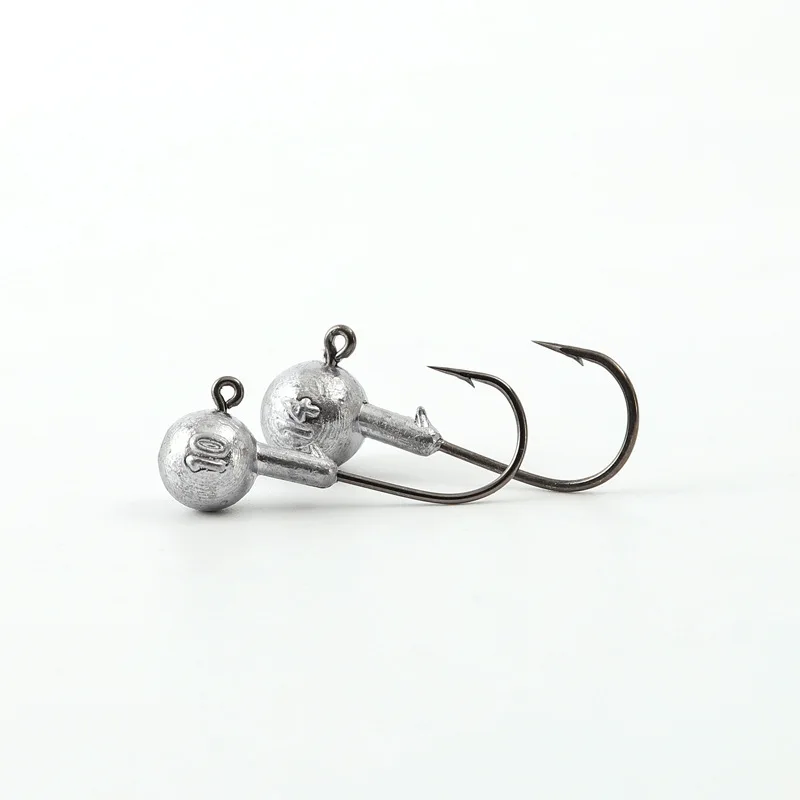 Anzuelos de pesca de 2g, 3g, 5g, 10g, anzuelos con cabeza de manivela, plantilla con cabeza de acero de alto carbono, cebo duro, accesorios de aparejos de pesca de gusano suave - imagen 4