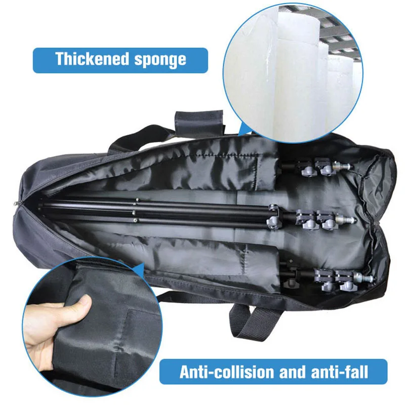 Bolsa gruesa para caña de pescar, estuche de almacenamiento de nailon resistente al agua con correa, accesorios de equipo de pesca XA80G, color negro, 80/90/100/120cm - imagen 4