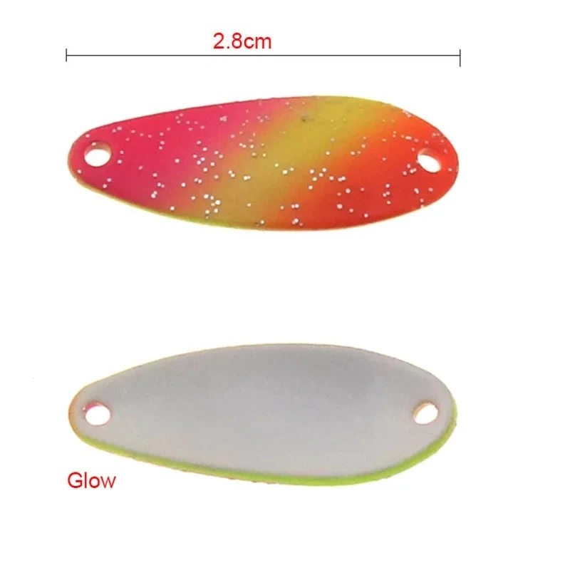 Cebo de cuchara para trucha, 6 unidades/juego, 2g, 28mm, señuelo de pesca de Metal con un solo gancho, cebo duro, señuelos para trucha, perca, salmón - imagen 4