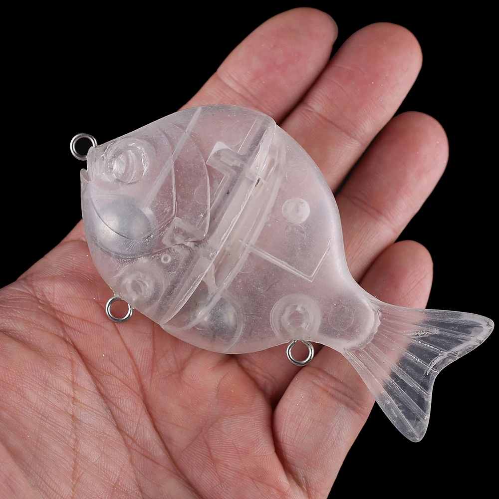 Chan'sHuang-señuelo de pesca Artificial, 5 piezas, sin pintar, en blanco, 9cm, 33g, sonajero de hundimiento, Bluegill Swimbait, 2 segmentos Glide - imagen 5