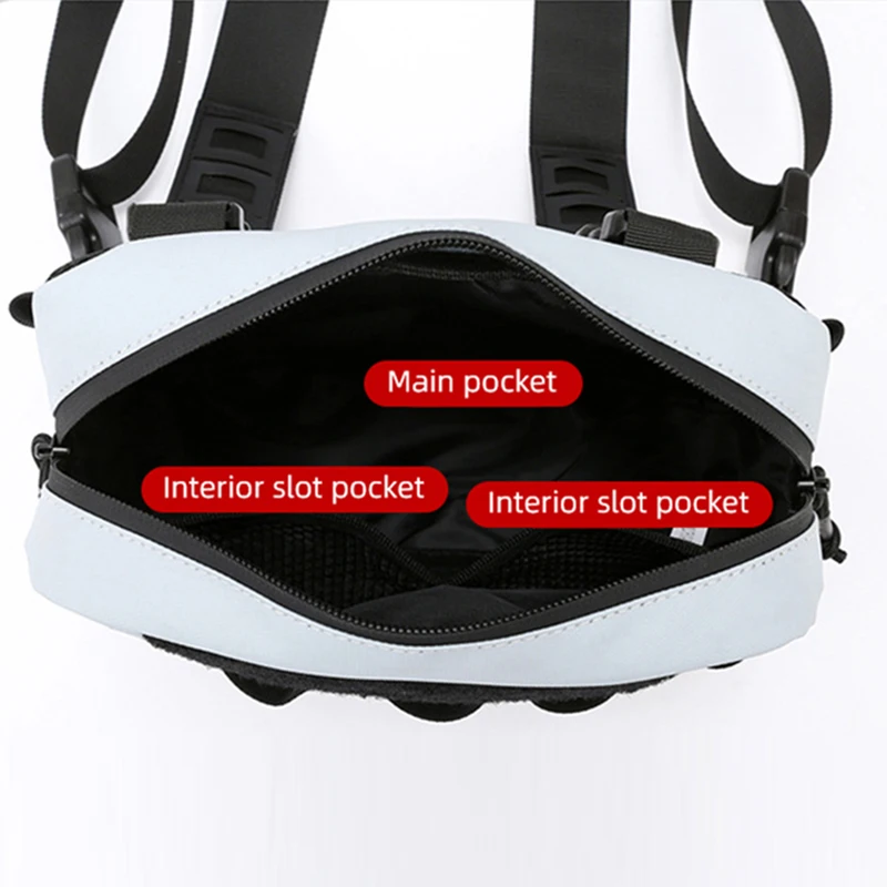 Bolsa de pecho de pesca para hombre, bolsas tácticas Molle, escalada al aire libre, correr, senderismo, Camping, mochilas, chaleco de viaje, riñonera de hombro - imagen 5