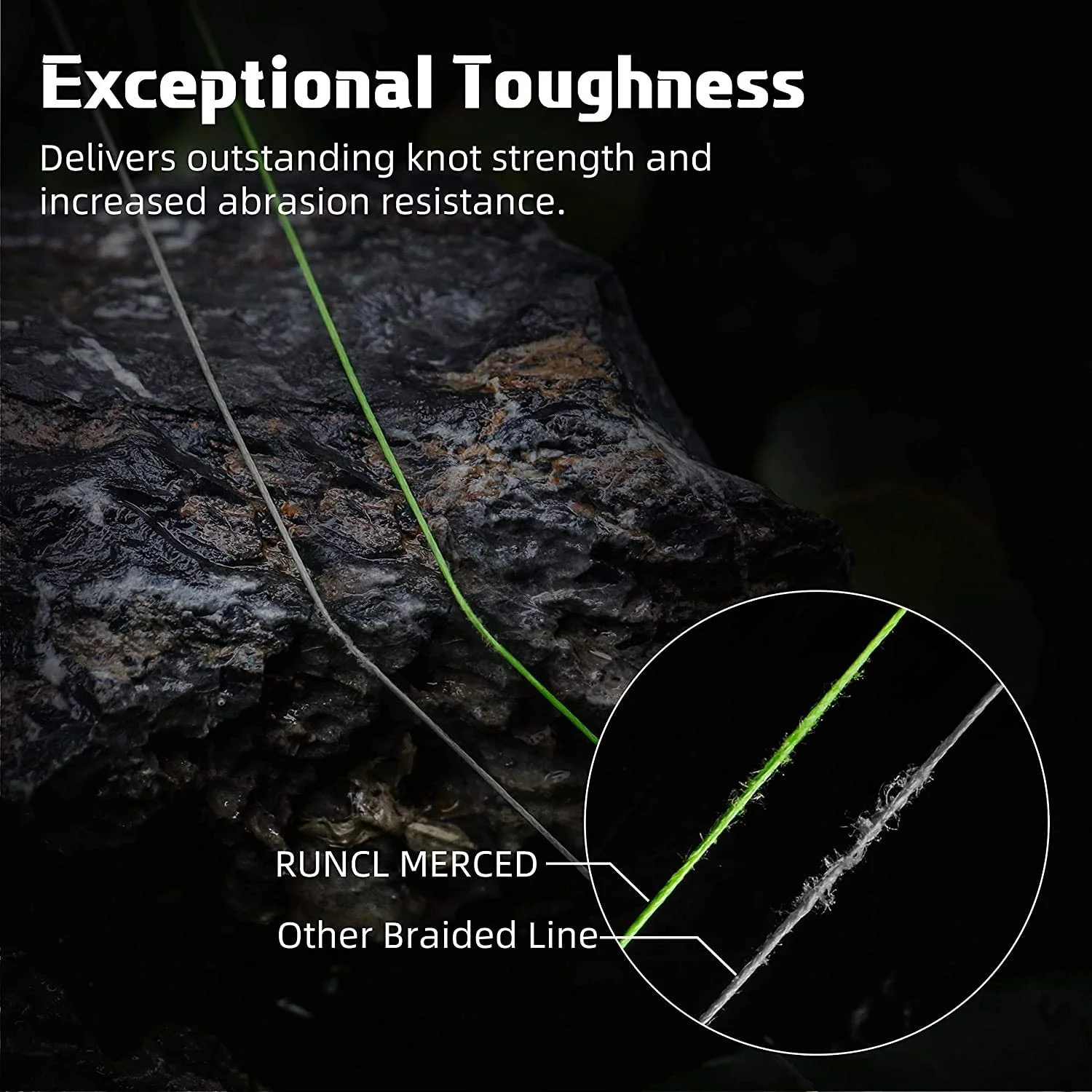 Warknife-Hilo de pesca trenzado de 4 hebras, hilo de pesca de carpa, Mar de hielo, 2-100LB, 100-300mm, 0,06 M - imagen 5