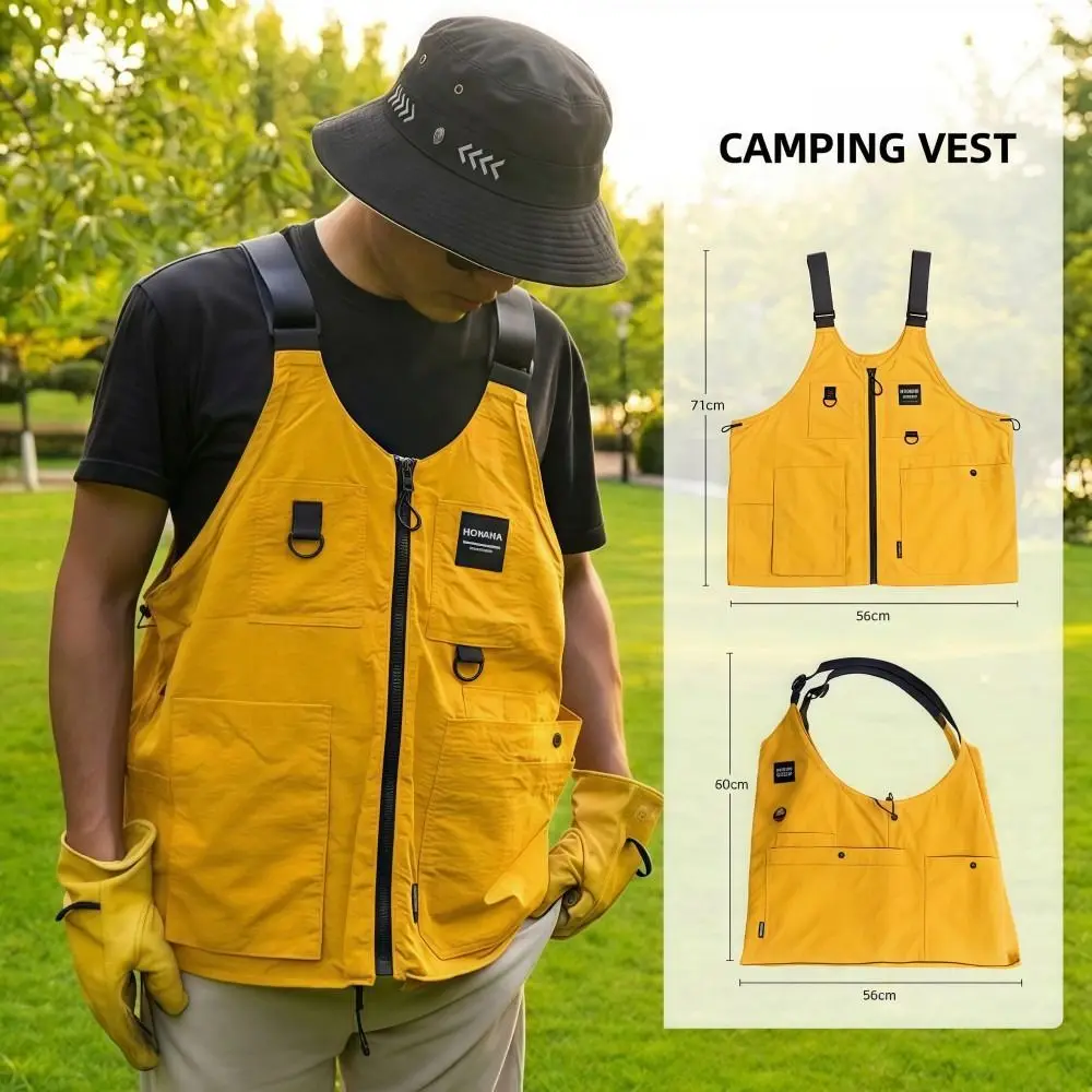 Chaleco de pesca multifuncional unisex – Bolsillos de secado rápido - imagen 3