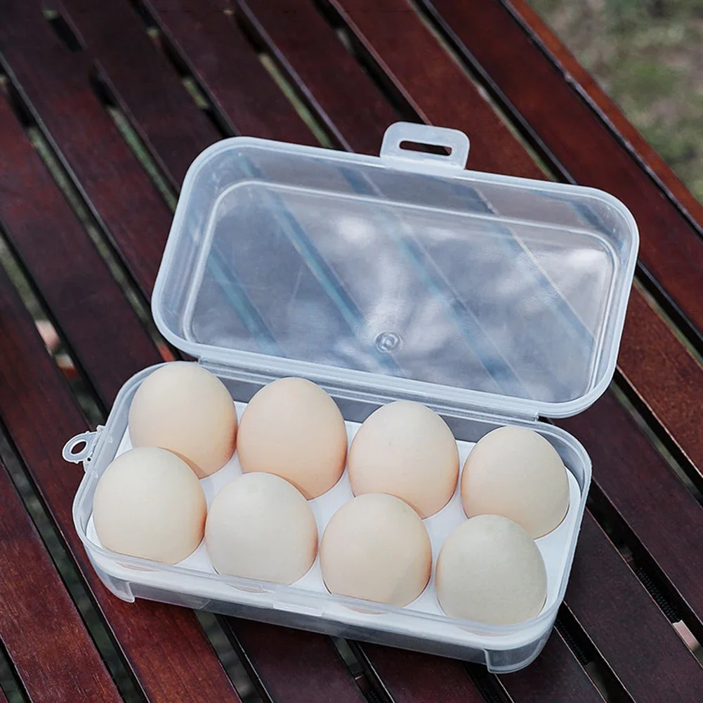 Caja portátil para huevos, soporte para huevos a prueba de golpes, contenedor de cocina, organizador de cocina transparente para acampar al aire libre y Picnic - imagen 2