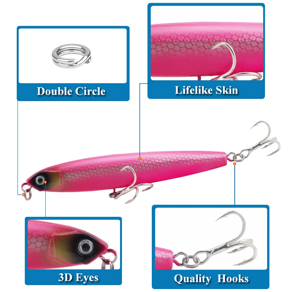 WALK FISH-señuelo de pesca Artificial, cebo duro Wobbler de 10/14/18/24g, 1 piezas - imagen 4