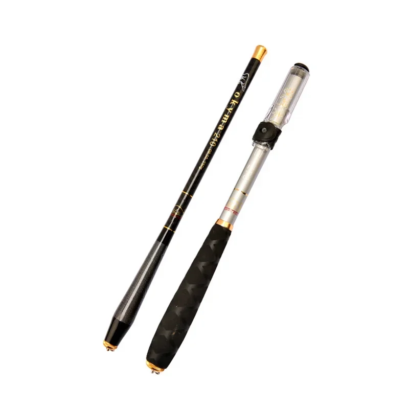 Caña de pescar telescópica ultraligera de fibra de carbono, caña Manual para lago, alimentador de carpa, equipo de pesca portátil - imagen 2