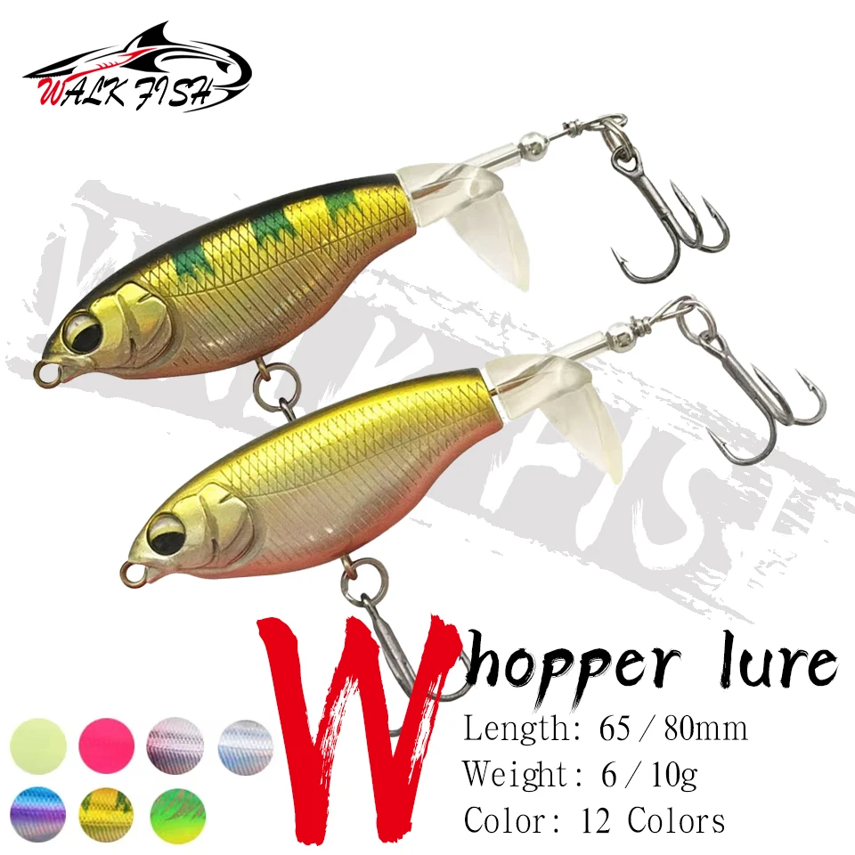 WALK FISH Whopper Popper – Señuelo superficie flotante 8cm 10g