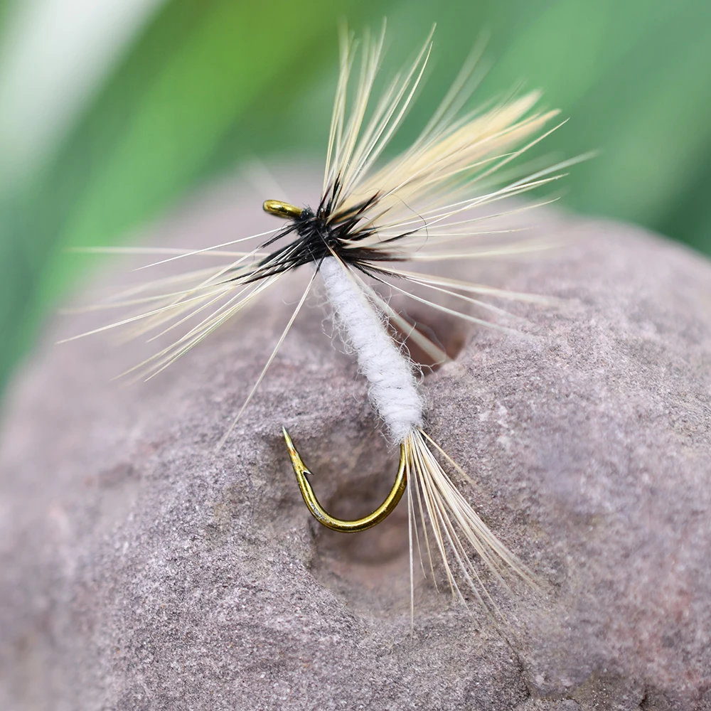 MNFT 10PCS 10 #    Mosquito moscas secas trucha mosca pesca moscas señuelo Artificial cebo - imagen 2