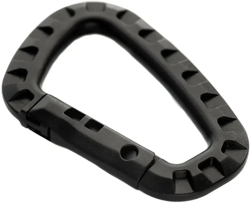 Mosquetón táctico de plástico de 3,5 ", Clip Molle, llavero ITW en forma de D, gancho de engranaje de presión de resorte duro, herramientas EDC para acampar al aire libre y senderismo, 5 uds. - imagen 5