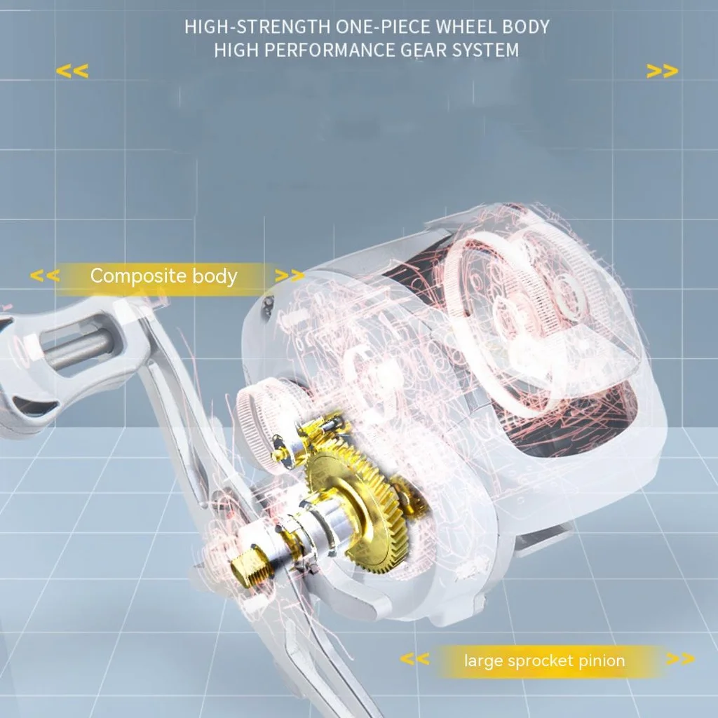 Carrete de pesca Baitcasting ligero, arrastre de fibra de carbono, alta velocidad, relación de engranaje 7,2: 1, 6kg - imagen 3