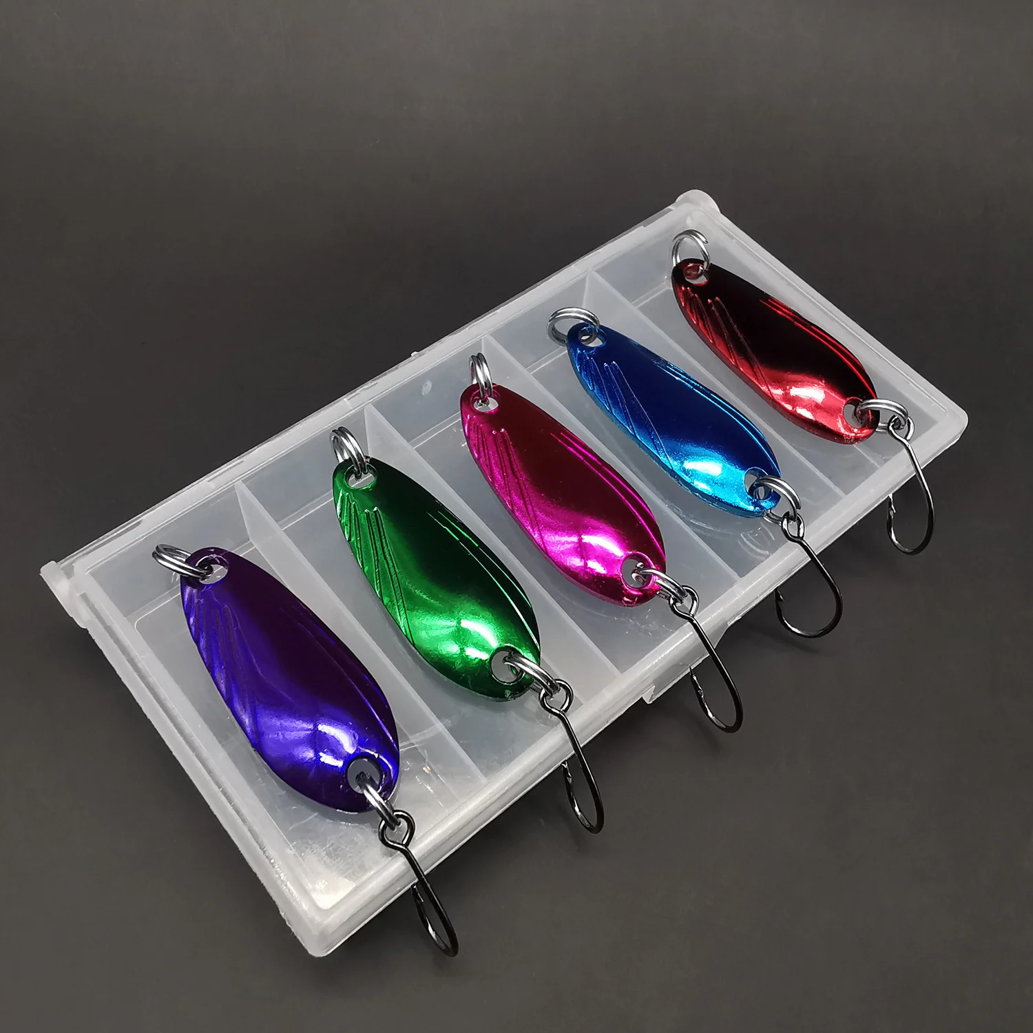 ANFS Cucharas para trucha – Señuelos metálicos de pesca con anzuelo simple - imagen 5