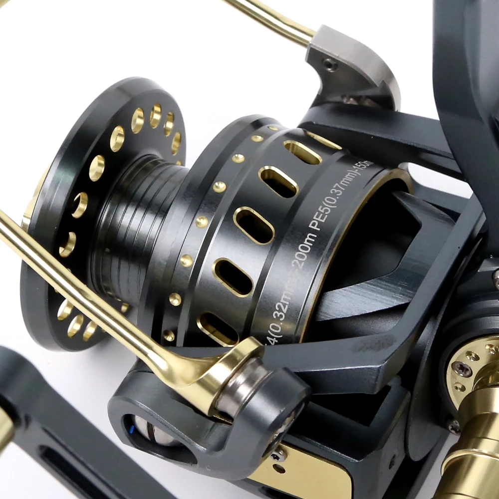 ORJD-carrete giratorio de Metal para pesca en agua salada, accesorio con Ratio de engranaje máximo de 30KG, serie 5000-10000, 12 + 1BB, 4,7: 1, novedad - imagen 3