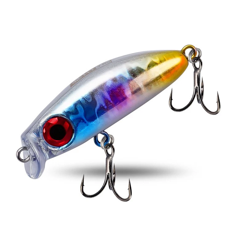 1 Uds 4,1 cm/2,8g Mini láser duro Minnow hundimiento cebo Wobbler Jerkbait manivela Señuelos de Pesca gancho lubina Pesca aparejos de agua dulce y salada - imagen 5