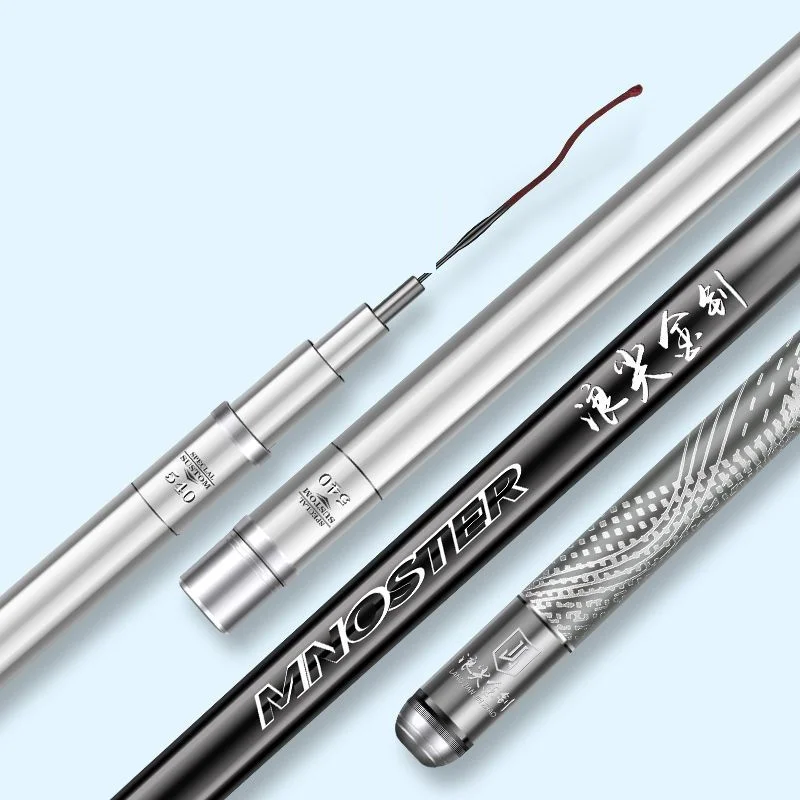 Caña de pescar superfuerte, caña de mano ultraligera, señuelo telescópico, 5H, 6H, 8H, 3,6-15m, fundición a tierra - imagen 3