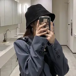 Sombrero de cubo pesca mujer invierno lana ante felpa cálido sol