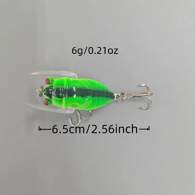 Juego de cebo Artificial de cigarra de ala blanda de nivel superficial, 5 uds., flotante, oscilante y acción realista, adecuado para agua dulce y salada - imagen 5