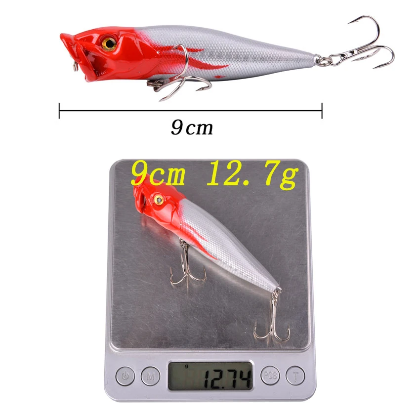 Aorace 1 Uds. Señuelo de pesca Popper grande cebo de pesca Artificial Crankbait Wobbler anzuelo de acero alto en carbono Señuelos de pesca - imagen 4
