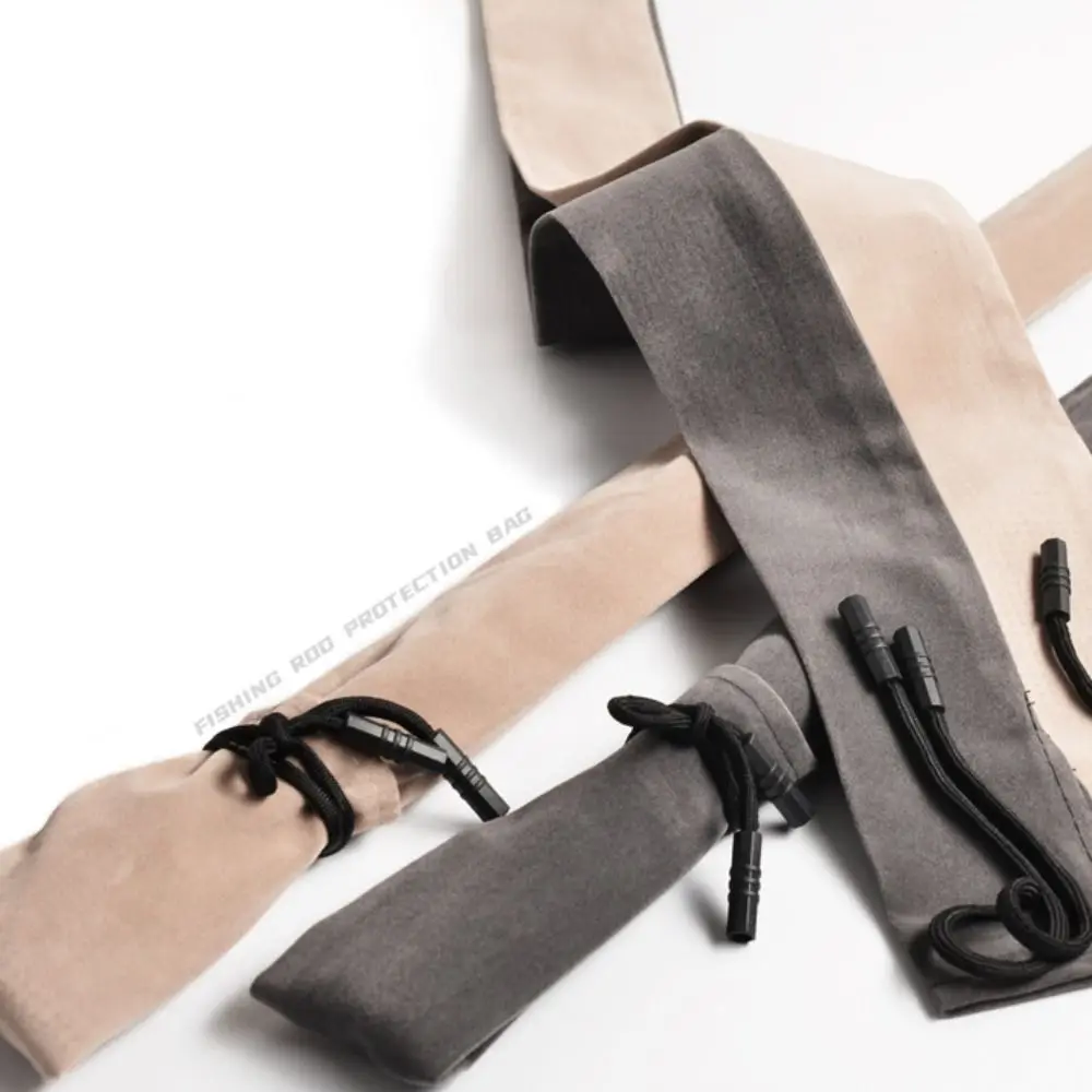 Funda protectora corta de terciopelo para caña de pescar, bolsa de almacenamiento para caña de pescar de gran capacidad a prueba de arañazos, colorida y externa - imagen 4