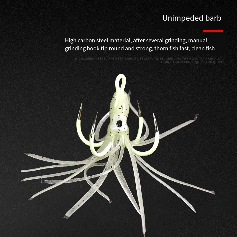 1 Uds. Wobbler de pesca luminoso suave Jig cebo de calamar anzuelo de pescado con púas 6-6,2 cm pececillo Artificial Crankbait accesorios de señuelo de pesca - imagen 3