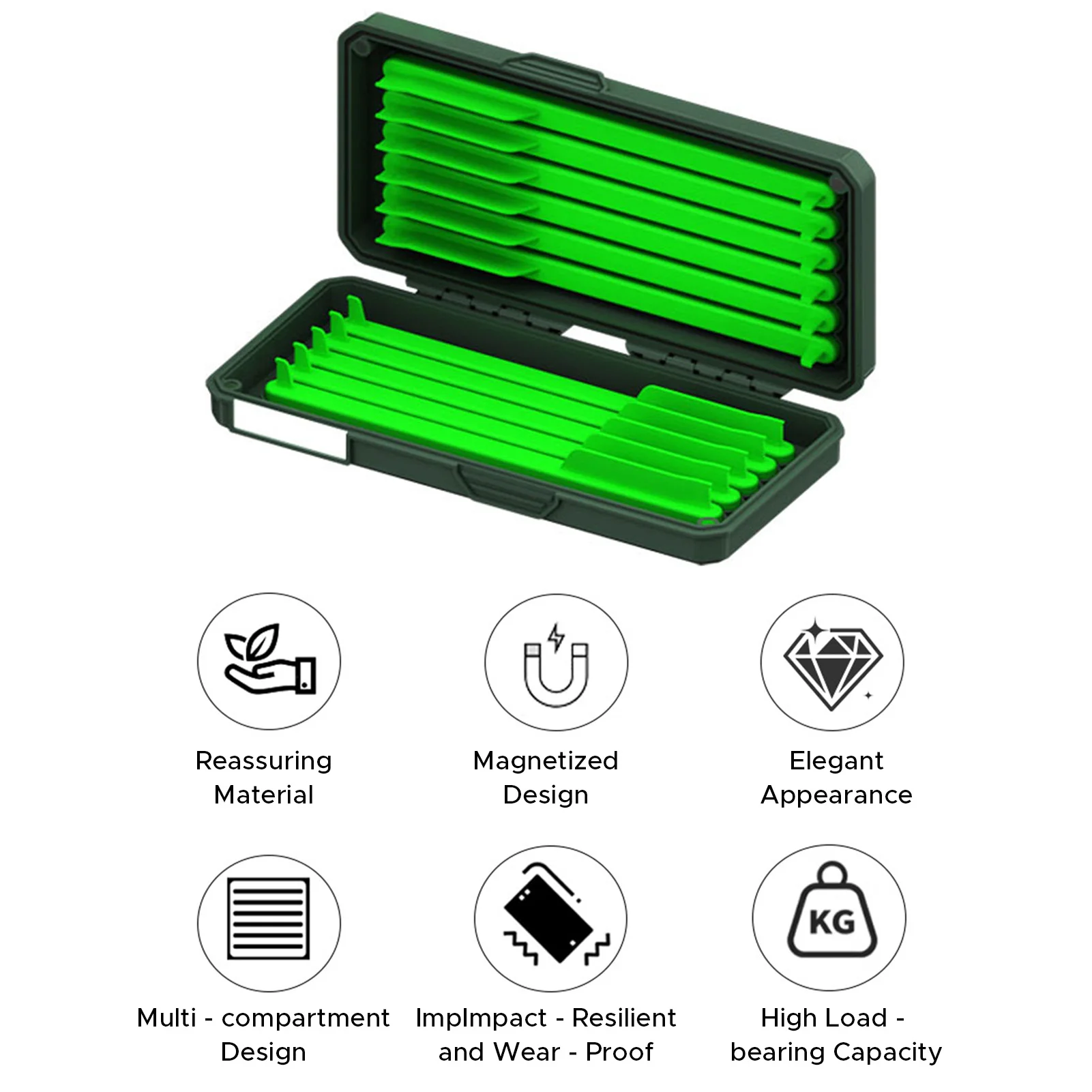 Caja de pesca para sedal de pesca de carpa, estilo europeo magnetizado con 11x160 cubos magnetizados, equipo de pesca de carpa - imagen 4