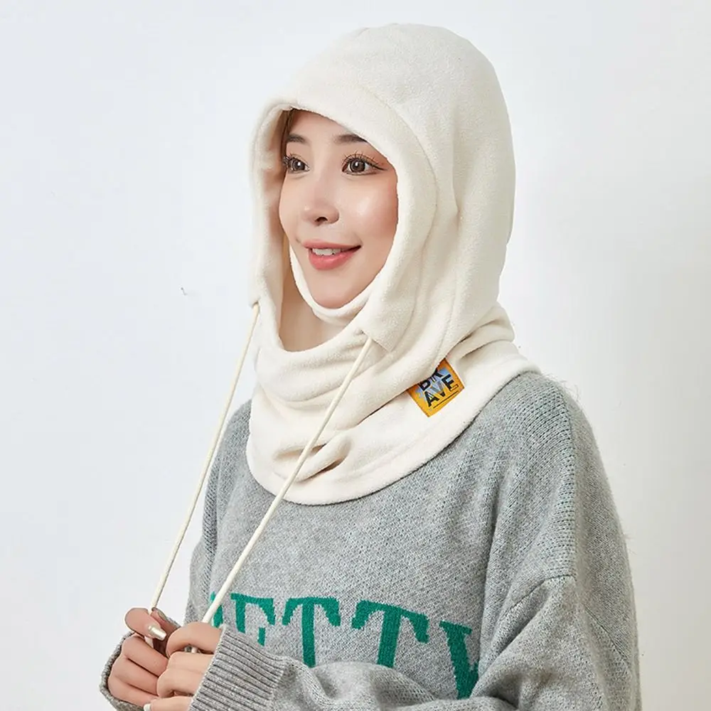 Gorros de felpa informales, gorro grueso con calentador de cuello, gorro con protección para los oídos, a prueba de viento, para mantener el calor, conjunto de bufanda para exteriores