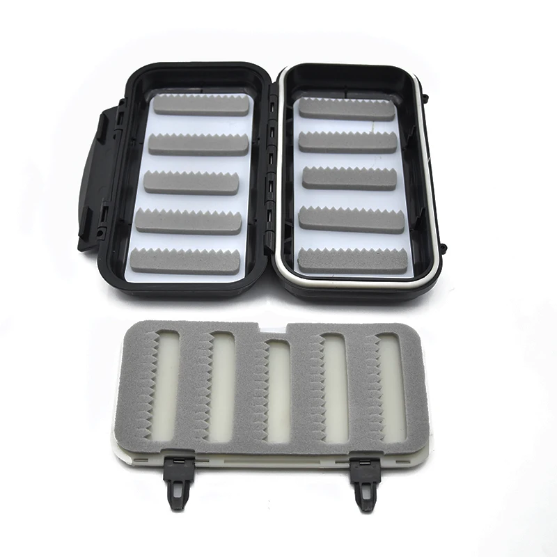 Caja de pesca con mosca impermeable, aparejos negros, cebo, anzuelo, caja de plástico ABS, accesorio de pesca, caja de almacenamiento de herramientas para productos de pesca - imagen 5