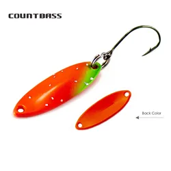 Countbass Cucharas de pesca fundición latón delgadas para trucha lubina